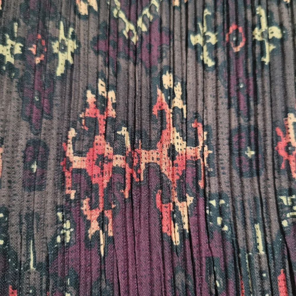 Norton McNaughton Vintage Accordion Ikat Style Pencil Midi Skirt Free Size - Picture 6 of 10